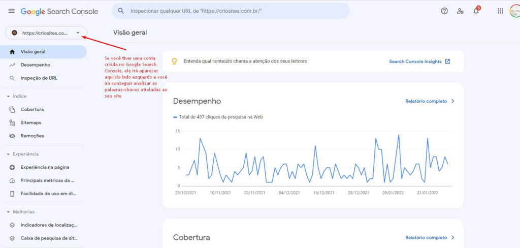 Como ver a posição do meu site no Google através do google console